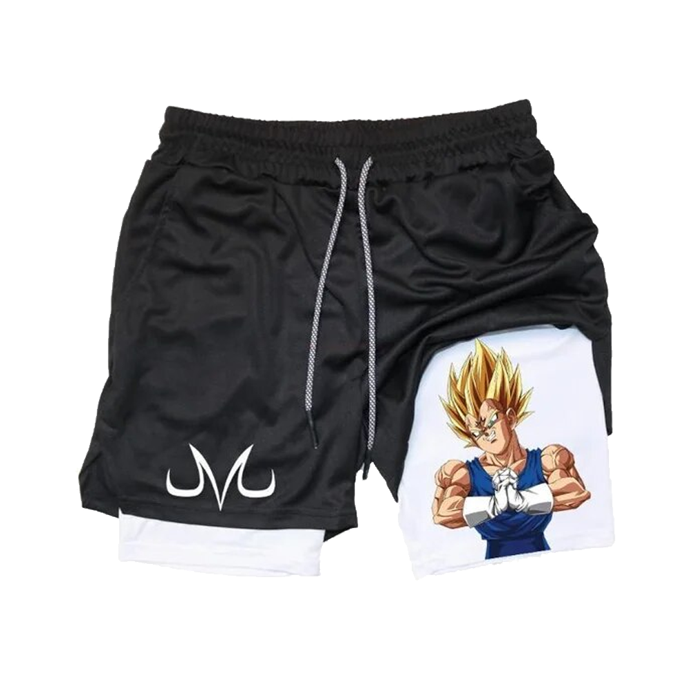 Majin Vegeta Dual Mesh Gym Shorts – SVKURA