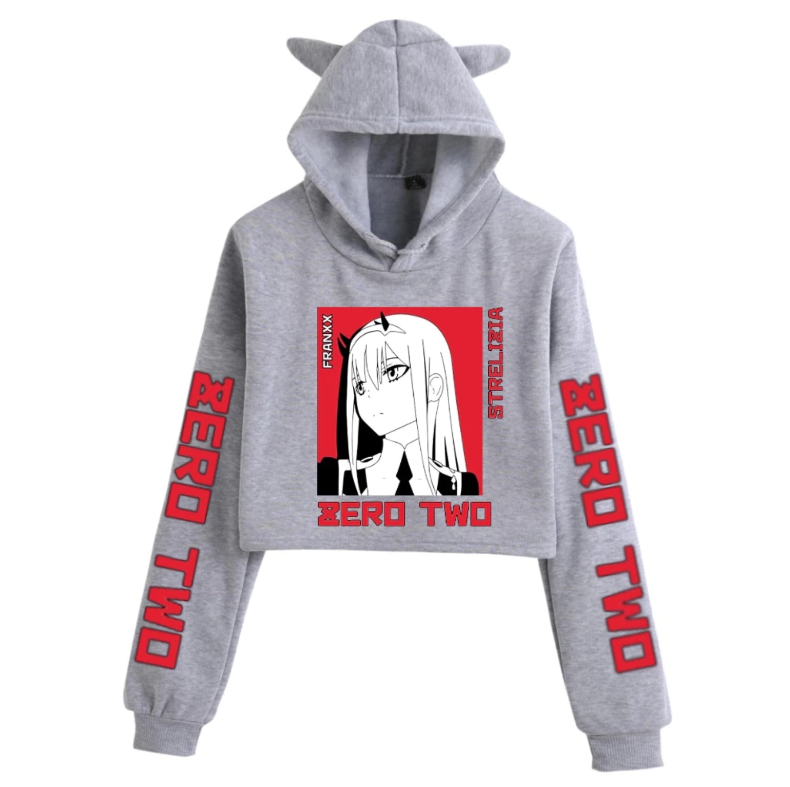 Zero Two Bunny Crop Hoodie